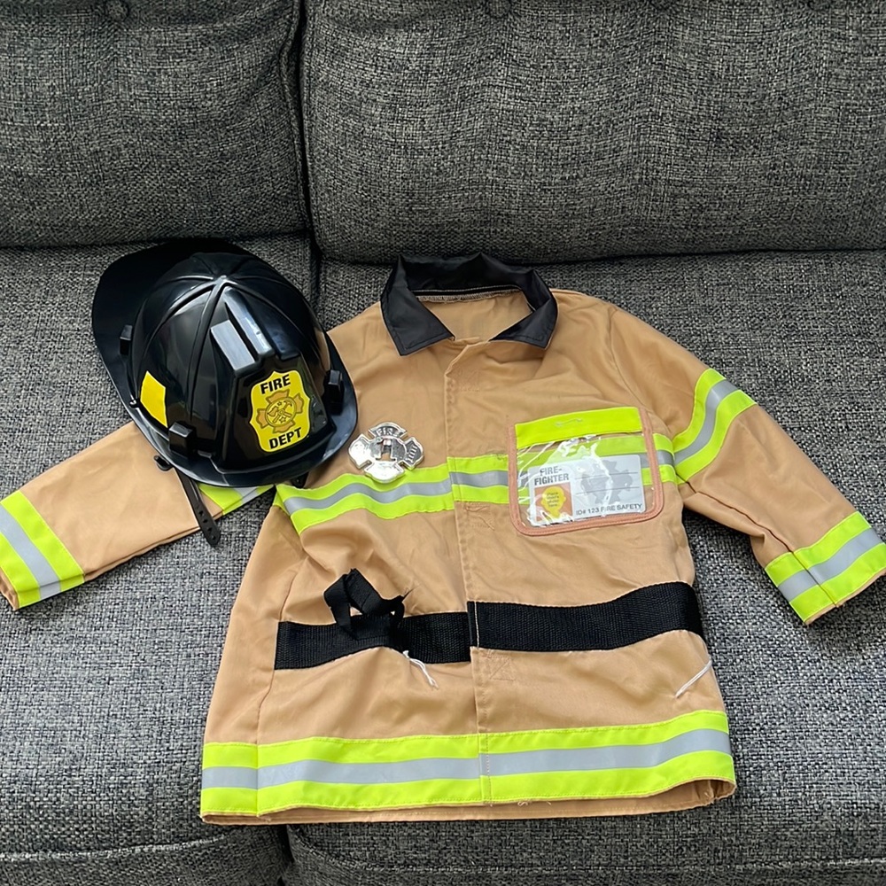 Kids Melissa and Doug fire fighter dress up set